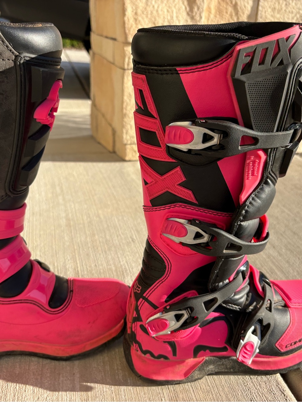 Fox Racing Comp 5 Women Motocross Bike Boots Black Pink Moto Sze 7 US Barely Use - Picture 3 of 7